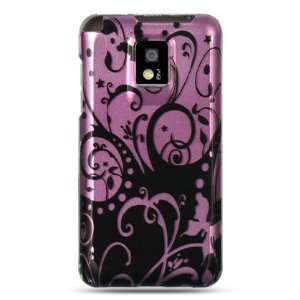  Black Swirls Star Hard Case Snap On Faceplate Cover For LG 