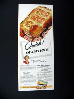 Bisquick Mix Betty Crocker Apple Pan Dowdy Recipe 1946 print Ad 