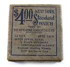 New York Standard Co POCKET WATCH BOX 12 Size 7 Jewel N