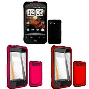 iNcido Brand HTC Incredible2 6350 Combo Rubber Black Protective Case 