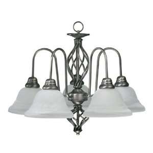  Quorum International 6454 5 92 Silver 5 Light Chandelier 