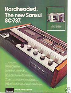 RARE 1974 Sansui SC 737 Cassette Deck Ad  