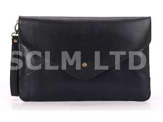 Oversized Envelope Clutch PU Leather Handbag Purse Hand Shoulder Bag 