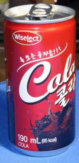 Korea Korean Wiselect Cola Pop Can From Korea  