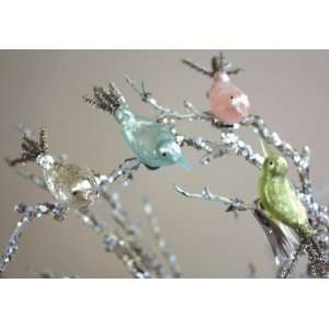   Glass Christmas Ornaments 6/Box Birds On A Clip Arts, Crafts & Sewing