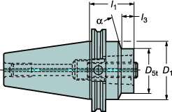 SANDVIK CAT60 Taper V Flange Basic Holder CT60 CAT 60 CAT 60 CT 60 