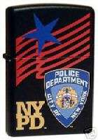 NYPD   Badge, Star & Flag Zippo Lighter (20487)  