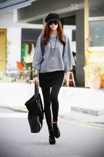   CREW NECK SHORT KNIT TOP PULLOVER (BLACK KNIT SKIRT NOT INCLUDED) 1564