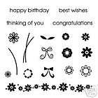 Floral Wishes With Peg Clear Rubber Stamps