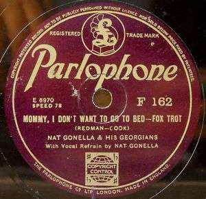 NAT GONELLAS GEORGIANS Parlophone F 162 JAZZ 78 RPM  