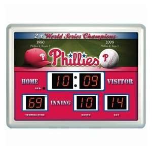   Philadelphia Phillies Clock   14x19 Scoreboard