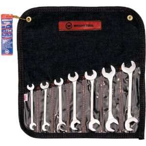  Wright Tool #734 7 Piece Open End Double Angle Wrench Set 