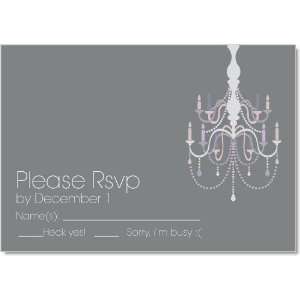  Holiday Chandelier Silver Response Cards