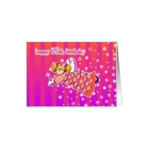  75 years old Angel or Fairy Magic Happy Birthday Card Card 