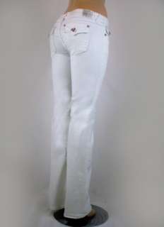 LA Idol Bootcut Stretch Jeans White Bold Stitching.0 15  