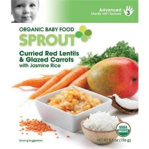 Sprout Organic Curried Red Lentils & Glazed Carrots with Jasmine Rice 