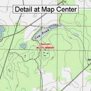  USGS Topographic Quadrangle Map   Bascom, Florida (Folded 