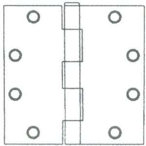  Deltana S45U3 Polished Brass Steel Steel Hinges with 