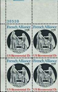 French Alliance 1778 4 13 cent US Stamps # 1753  