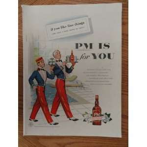  1955 PM Whiskey (an exceptionally fine whiskey) magazine 