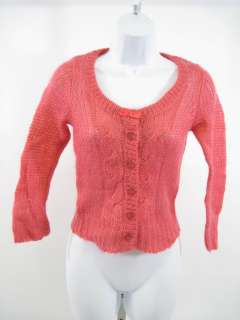 ANTHROPOLOGIE GUINEVERE Pink Knitted Long Sleeve Cardigan Sweater XS