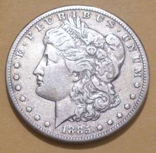 1885 CC VF Morgan Silver One Dollar  