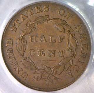 1832 Half Cent PCGS AU 53 C 3 Variety  