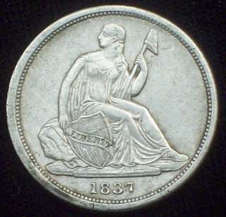 1837 Seated Liberty DIME SILVER Strong AU to UNC Details SMALL DATE No 