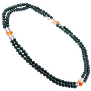   Necklace with Carnelian and Amethyst Beads 9 10mm, 80 Inches Jewelry