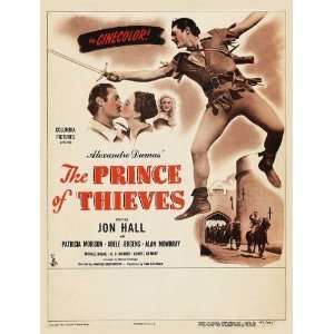  The Prince of Thieves (1947) 27 x 40 Movie Poster Style A 