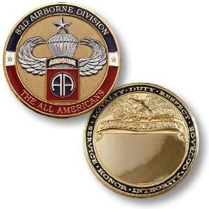 82nd Airborne Senior Jump Engravable Challenge Coin