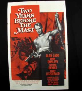 Two Years Before The Mast 1956 Film One Sheet Poster Alan Ladd 1946 