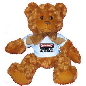  PROTECTED BY A BIG BROTHER Plush Teddy Bear with BLUE T 