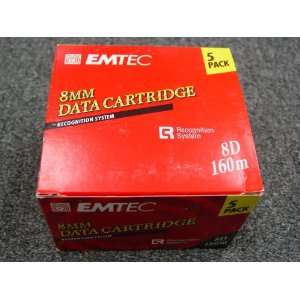  EMTEC 8MM 160GB DATA CARTRIDGE TAPE *5 PACK Electronics