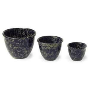  Bennington Potters Blue Agate Mixing Bowl, Set of 3 