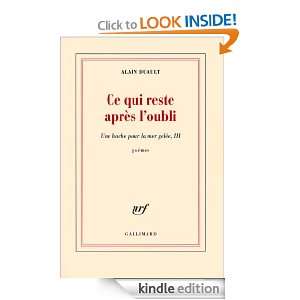 Ce qui reste après loubli (Blanche) (French Edition) Alain Duault 