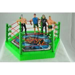   Fighter King Of Wrestling World Ring Set With 4 Figures Toys & Games