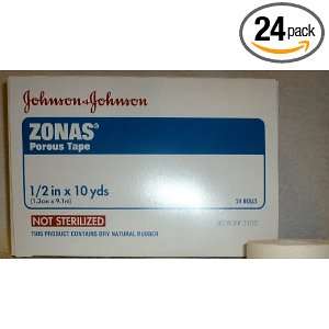  Zonas Porous Athletic Tape 1/2 Inche X 10 Yards (Box of 24 