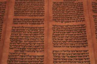 LARGE VELLUM TORAH BIBLE SCROLL JUDAICA 300 YRS YEMEN  