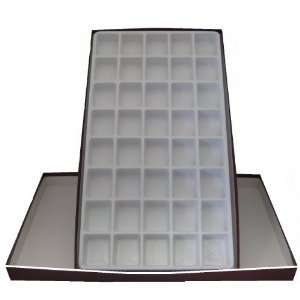 American Educational 9203 Polystyrene 40 Cell Storage Box with Tray 