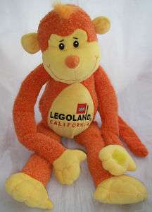 Fiesta Orange/Yellow Plush Monkey JEREMY Legoland 28  