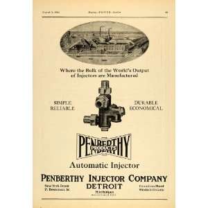 1924 Ad Penberthy Injector Automatic Power Michigan   Original Print 