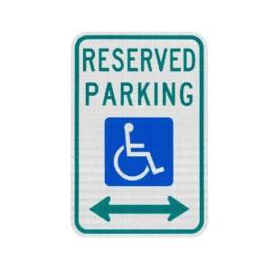 Elderlee, Inc. 9312.78 Handicapped Parking Sign, Reserved Parking with 