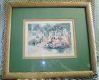 Vintage KAMIKURA Print CHIC Floral DUST of BLOSSOMS Wood Picture FRAME 