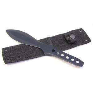  Black Blade Throwing Knife & Nylon Sheath   10 1/2 
