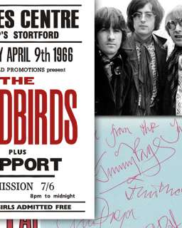 Yardbirds Jimmy Page Memorabilia Autographs 1960s  