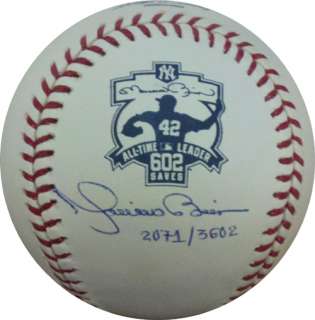 Mariano Rivera 602 All Time Saves Leader Auto Signed LE Baseball 
