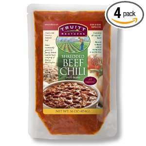 Truitt Brothers All Natural Beef Chili with Beans, 16 Ounce (Pack of 4 