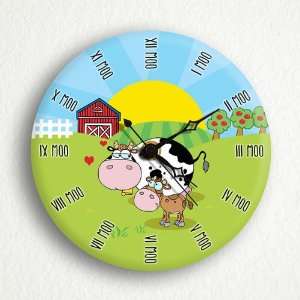  Cute Cow Moo 6 Silent Wall Clock (Includes Desk/Table 