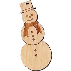  Maple Cut Out Ornament   Snowman